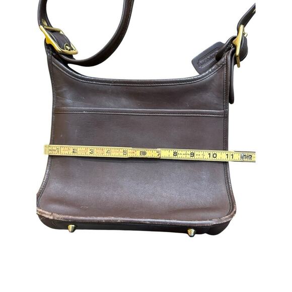 Vintage Coach Women's 9966 legacy Brown Zip Top Leather Shoulder Straps Bag - Picture 7 of 10